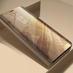 Smart Clear View-fodral för Samsung Galaxy S22 i guld