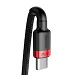 Baseus sladd Cafule PD USB-C – USB-C 2,0 m 5A röd-svart 100W