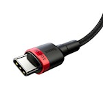 Baseus sladd Cafule PD USB-C – USB-C 2,0 m 5A röd-svart 100W