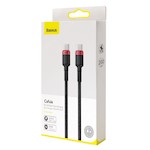 Baseus sladd Cafule PD USB-C – USB-C 2,0 m 5A röd-svart 100W