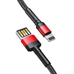 Baseus sladd Cafule PD USB-C – USB-C 2,0 m 5A röd-svart 100W