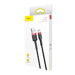 Baseus-kabel Cafule USB – microUSB 2,0 m 1,5A svart-röd