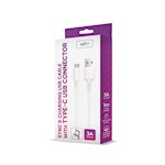 Setty sladd USB – USB-C 1,0 m 3A vit