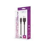 Setty sladd USB – USB-C 1,0 m 3A svart