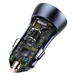 Baseus bil-laddare Golden Contactor Pro PD 40W 1x USB 1x USB-C mörkgrå
