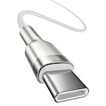 Baseus kabel Cafule Metal PD USB-C – USB-C 1,0 m vit 100W