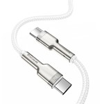 Baseus kabel Cafule Metal PD USB-C – USB-C 1,0 m vit 100W