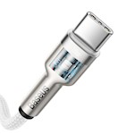 Baseus kabel Cafule Metal PD USB-C – USB-C 1,0 m vit 100W