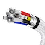 Baseus kabel Cafule Metal PD USB-C – USB-C 1,0 m vit 100W