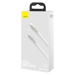 Baseus kabel Cafule Metal PD USB-C – USB-C 1,0 m vit 100W