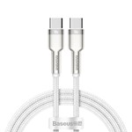 Baseus kabel Cafule Metal PD USB-C – USB-C 1,0 m vit 100W