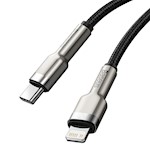 Baseus sladd Cafule Metal PD USB-C – Lightning 2,0 m svart 20W