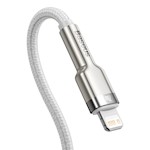 Baseus sladd Cafule Metal PD USB-C – Lightning 2,0 m vit 20W