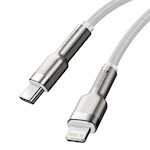Baseus sladd Cafule Metal PD USB-C – Lightning 2,0 m vit 20W