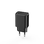 Setty laddare 1x USB 3A svart + USB-C-kabel 1,0 m