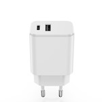 Setty laddare 1x USB + USB-C 3A 20W vit