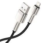 Baseus kabel Cafule Metal USB – Lightning 0,25 m 2,4A svart