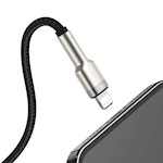 Baseus kabel Cafule Metal USB – Lightning 0,25 m 2,4A svart