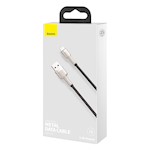 Baseus kabel Cafule Metal USB – Lightning 0,25 m 2,4A svart