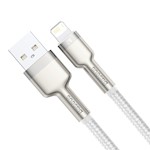 Baseus sladd Cafule Metal USB – Lightning 1,0 m 2,4A vit