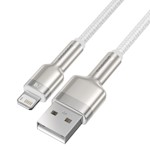Baseus sladd Cafule Metal USB – Lightning 1,0 m 2,4A vit