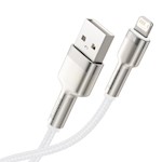 Baseus sladd Cafule Metal USB – Lightning 1,0 m 2,4A vit