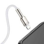 Baseus sladd Cafule Metal USB – Lightning 1,0 m 2,4A vit