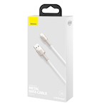Baseus sladd Cafule Metal USB – Lightning 1,0 m 2,4A vit