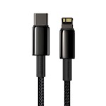 Baseus sladd Tungsten PD USB-C – Lightning 1,0 m svart 20W