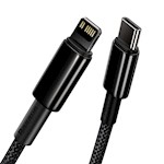 Baseus sladd Tungsten PD USB-C – Lightning 1,0 m svart 20W