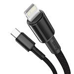 Baseus sladd High Density PD USB-C – Lightning 1,0 m svart 20W