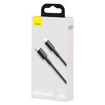 Baseus sladd High Density PD USB-C – Lightning 1,0 m svart 20W