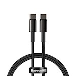 Baseus kabel Tungsten PD USB-C – USB-C 1,0 m svart 100W