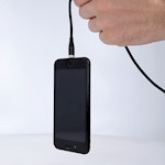 Maxlife MXUC-03 magnetkabel USB – Lightning + USB-C + microUSB 1,0 m 3A svart nylon