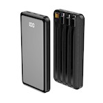 Forever power bank TB-411 ALLin1 10000 mAh med kablar USB-C + Lightning + microUSB svart