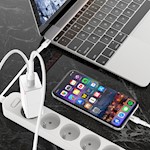 Forever Core Högeffektkabel USB – USB-C 2,0 m vit 100W för GaN