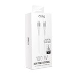 Forever Core Högeffektkabel USB – USB-C 2,0 m vit 100W för GaN