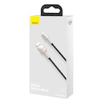 Baseus kabel Cafule Metal USB – Lightning 1,0 m 2,4A svart