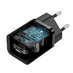 Baseus väggladdare Super Si PD 25W 1x USB-C svart + USB-C – USB-C-kabel