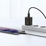 Baseus väggladdare Super Si PD 25W 1x USB-C svart + USB-C – USB-C-kabel