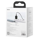 Baseus väggladdare Super Si PD 25W 1x USB-C svart + USB-C – USB-C-kabel