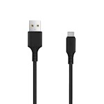 Setty laddare 1x USB 2,4A svart + USB-C-kabel 1,0 m NY