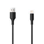 Setty USB-kabel – Lightning 1,0 m 2A svart NY