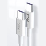 XO-kabel NB-Q190B PD USB-C – USB-C 2,0 m 60W vit