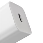 Baseus väggladdare Super Si PD 25W 1x USB-C vit + USB-C – USB-C-kabel