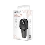 För evigt bil-laddare 1xUSB 2,4A + 1xUSB QC 3.0 LA-03 svart
