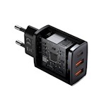 Baseus väggladdare Kompakt PD 30W 1x USB-C 2x USB svart