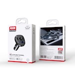 XO-sändare FM BCC05 Bluetooth MP3 bil-laddare 18W svart