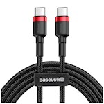 Baseus sladd Cafule PD USB-C – USB-C 1,0 m röd-svart 60W