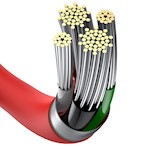 Baseus-kabel Superior USB – Lightning 1,0 m 2,4A röd